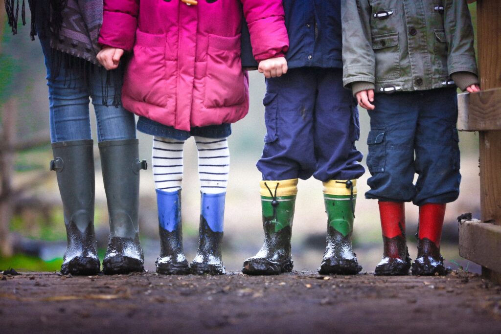 children holding hands