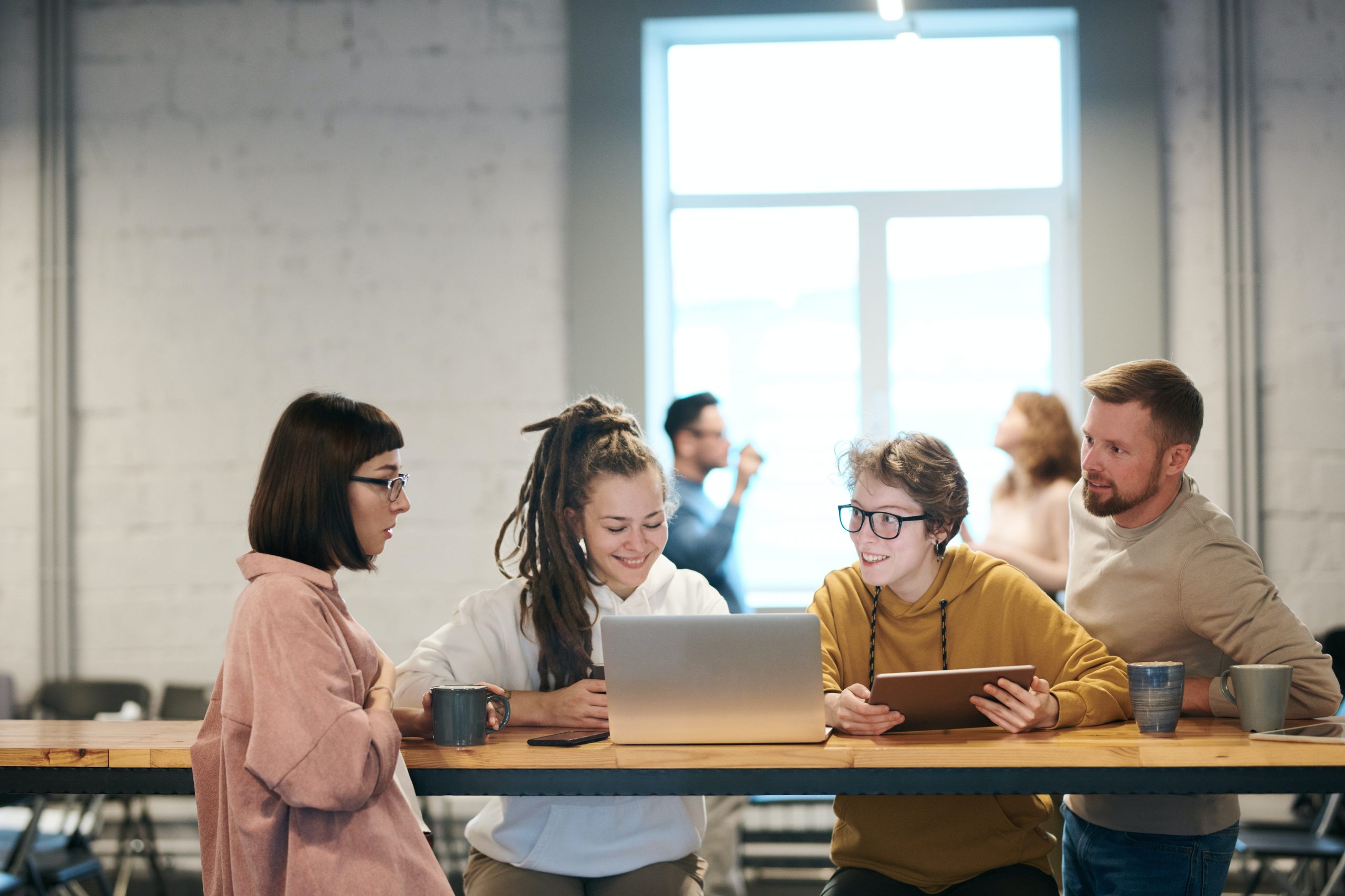 Young people discussing