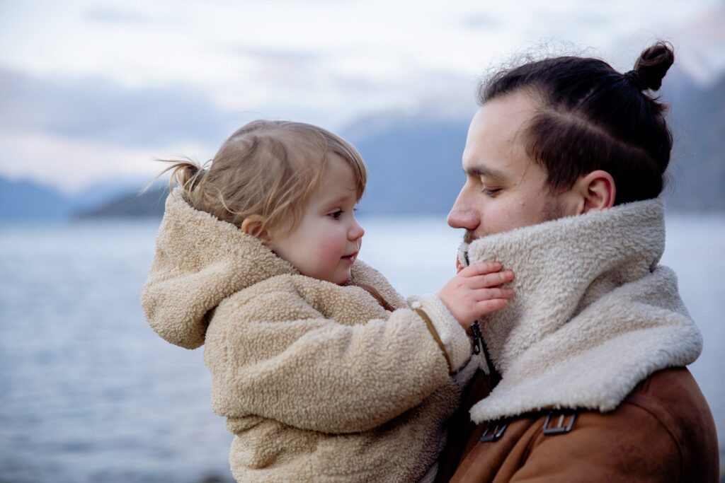 Father with young child