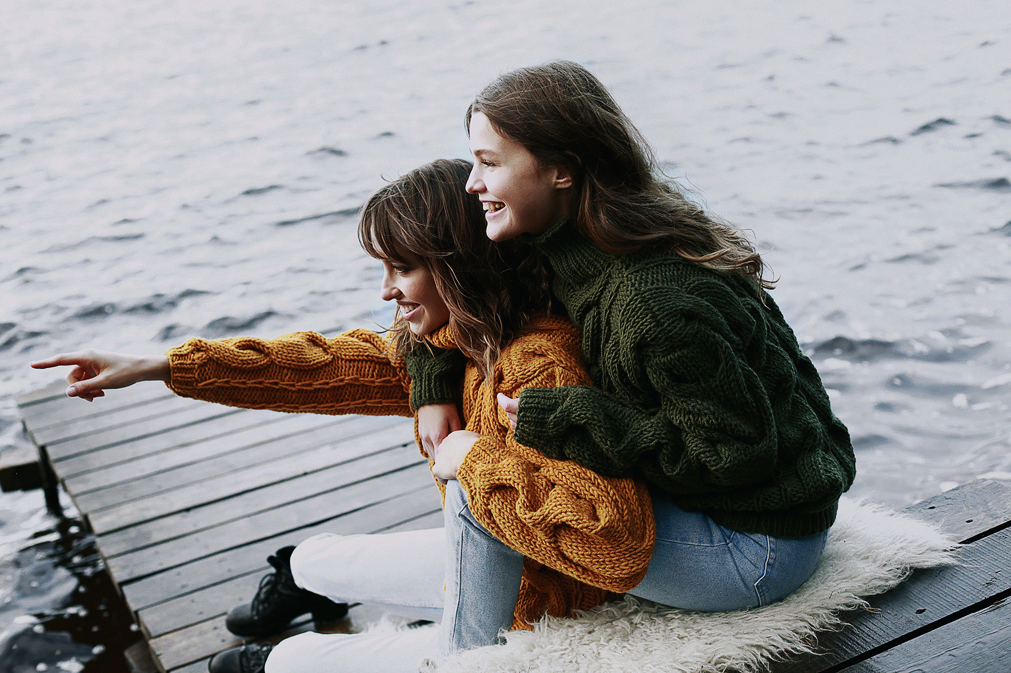 Two woman talking