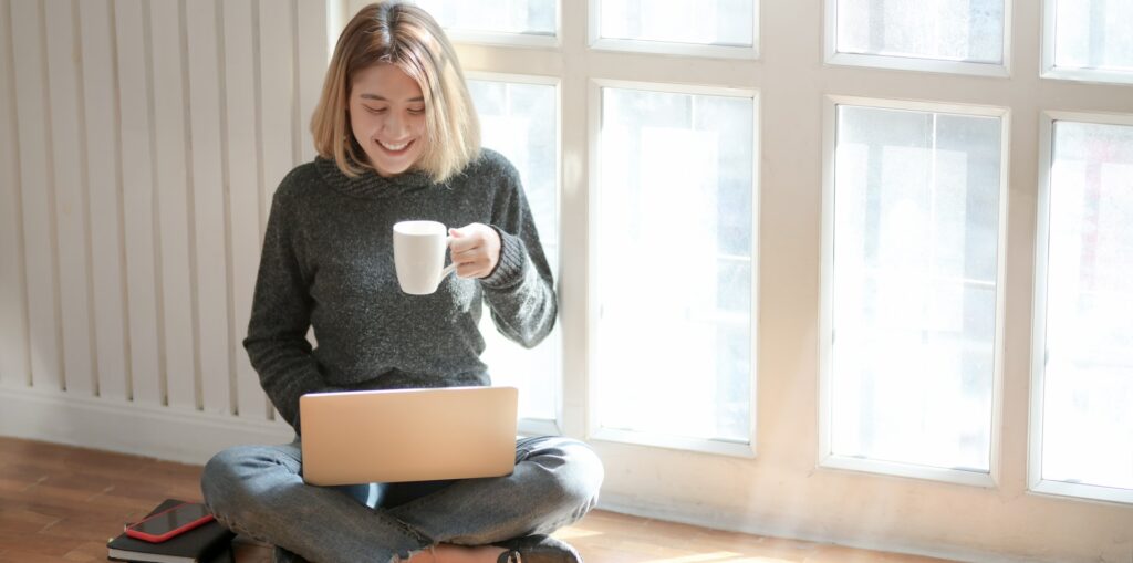 Woman with laptop