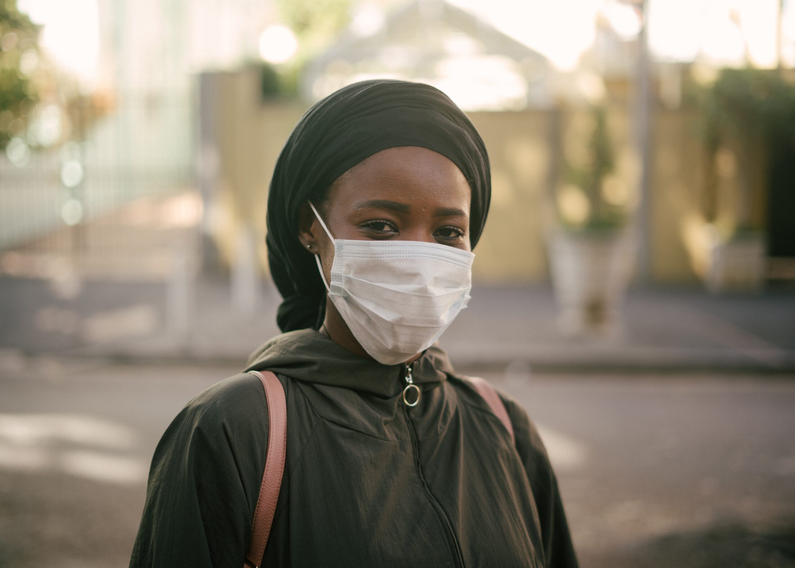 Young person with mask