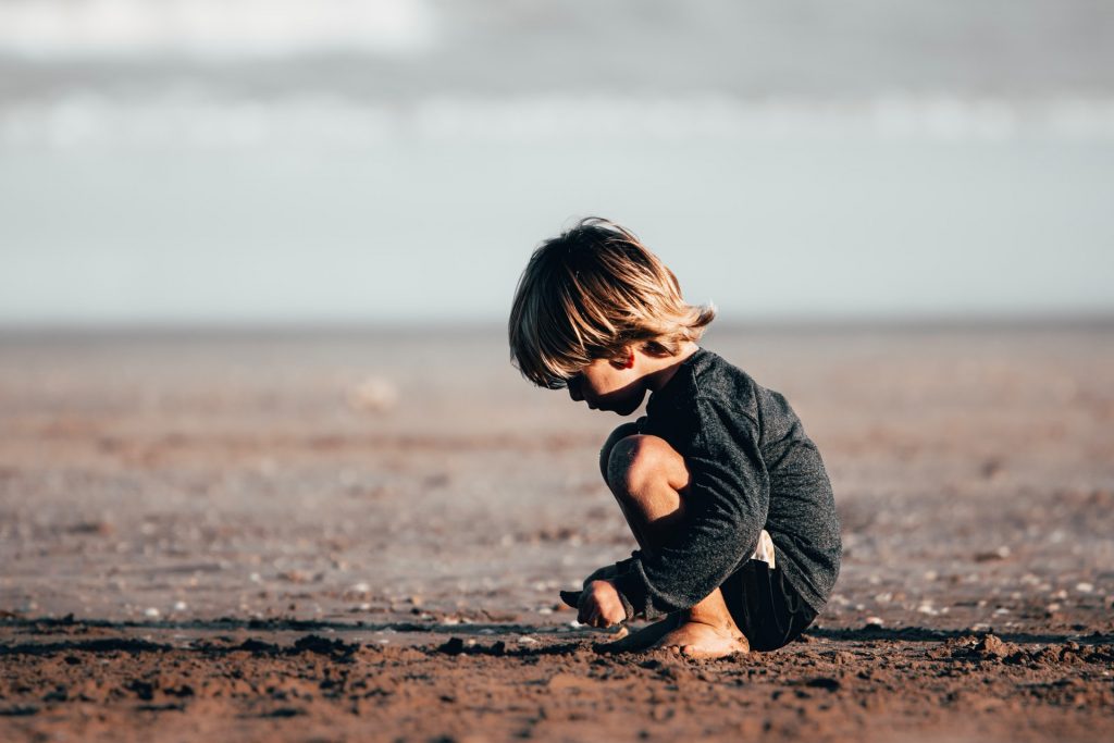 Child by the sea