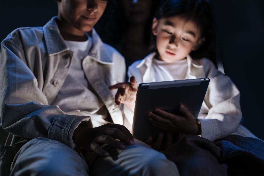 Children using digital technology