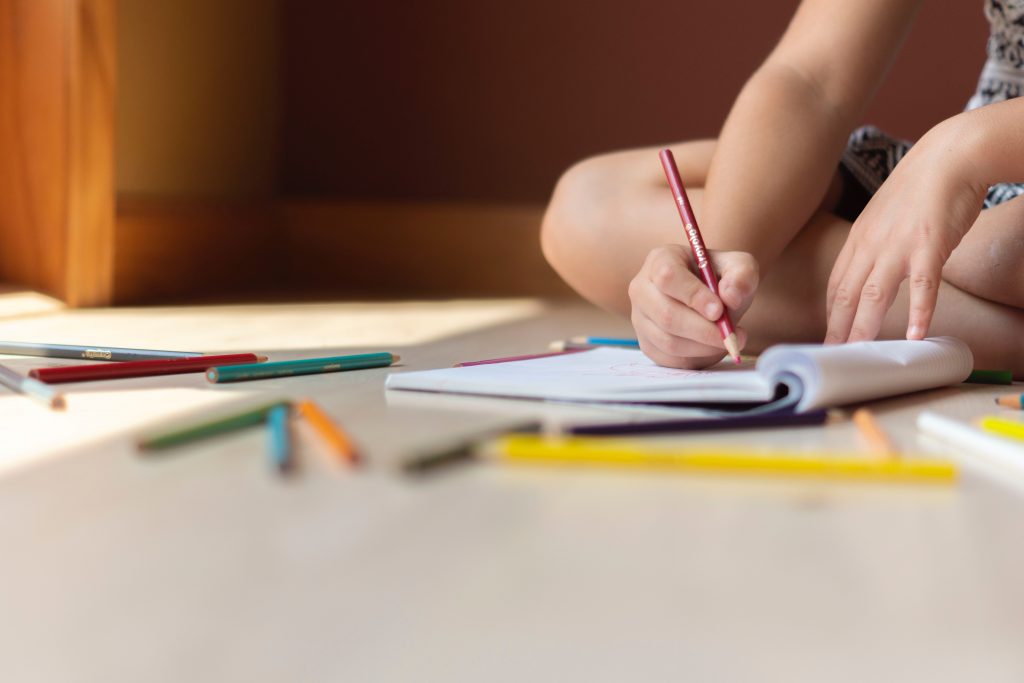 Child studying