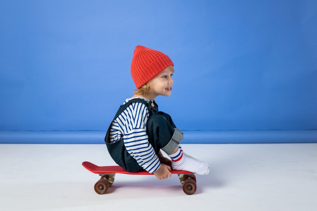 A child in a skate