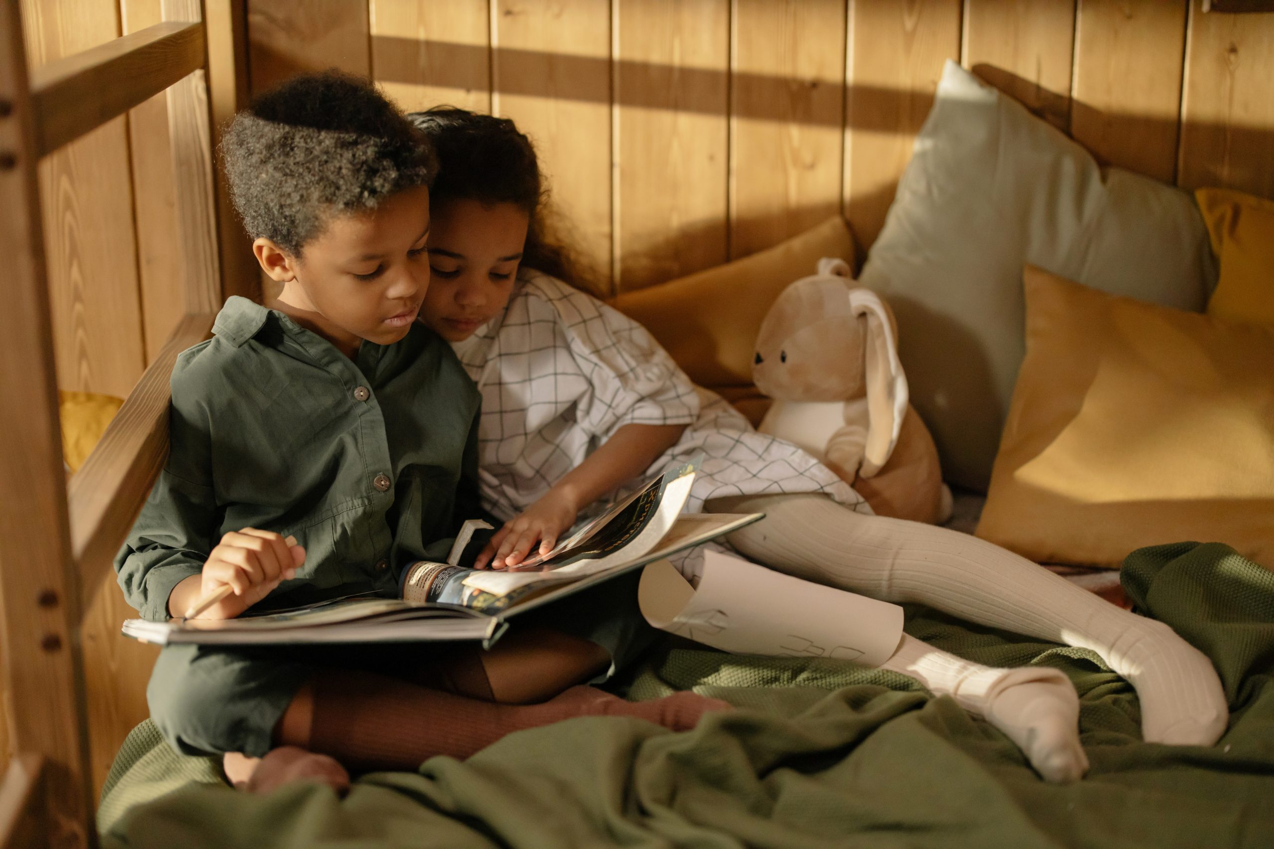 Children enjoying reading