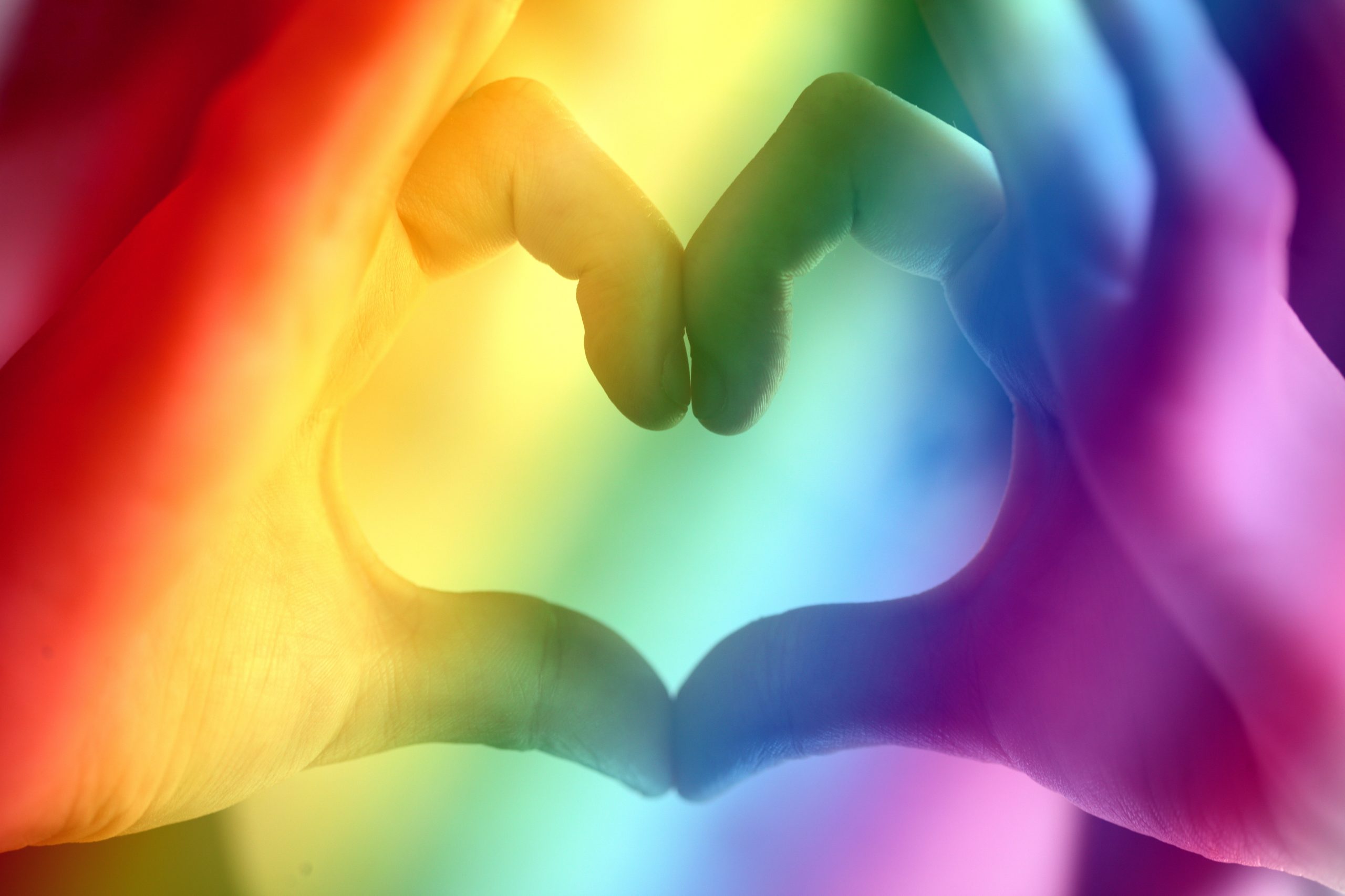 Rainbow and heart
