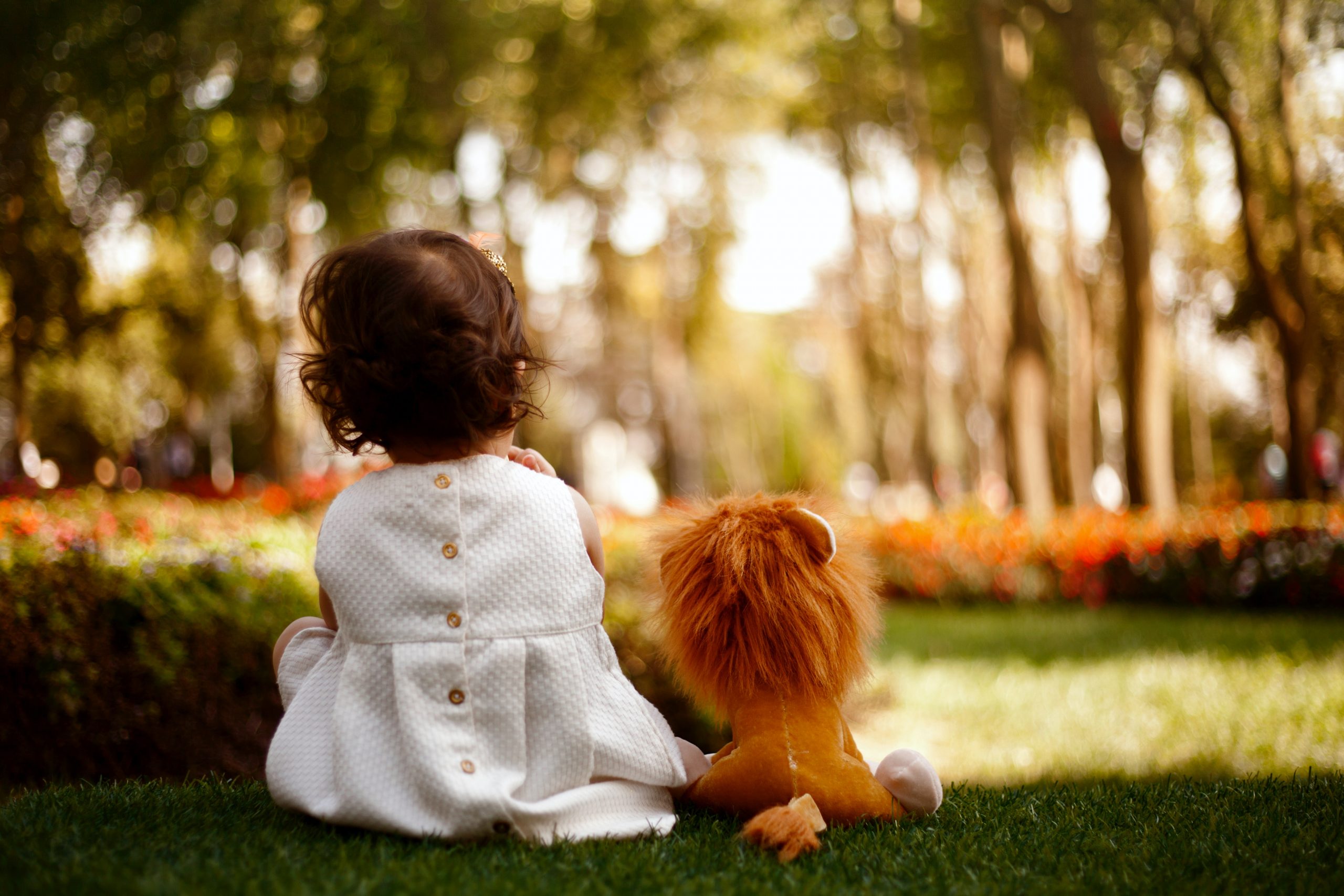 Child sitting in nature