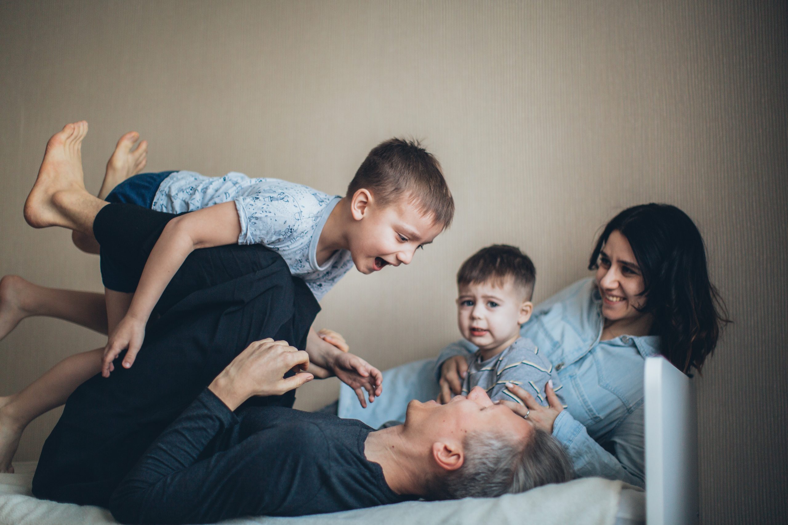 Family playing together