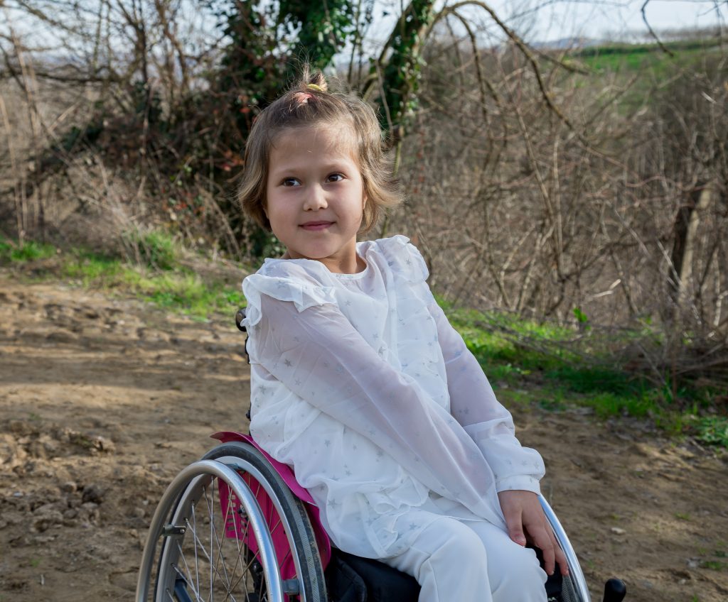 Child in a wheelchair