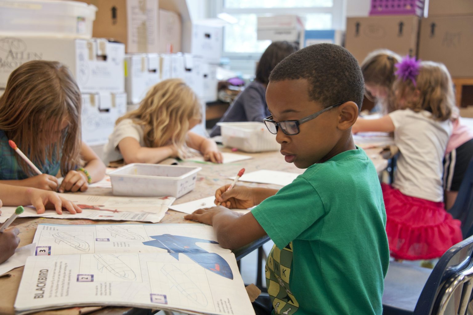 Children in a classroom