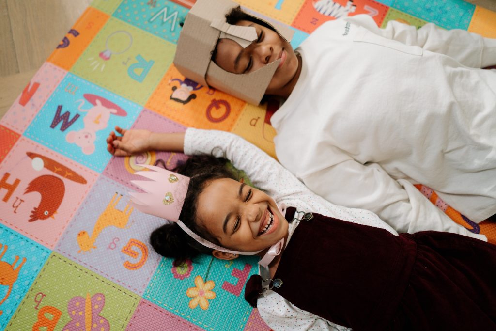 Two children playing