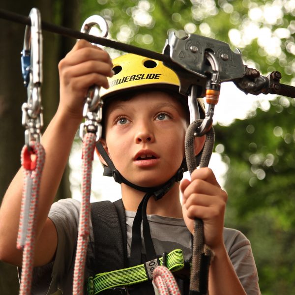 Child doing an outdoor activity