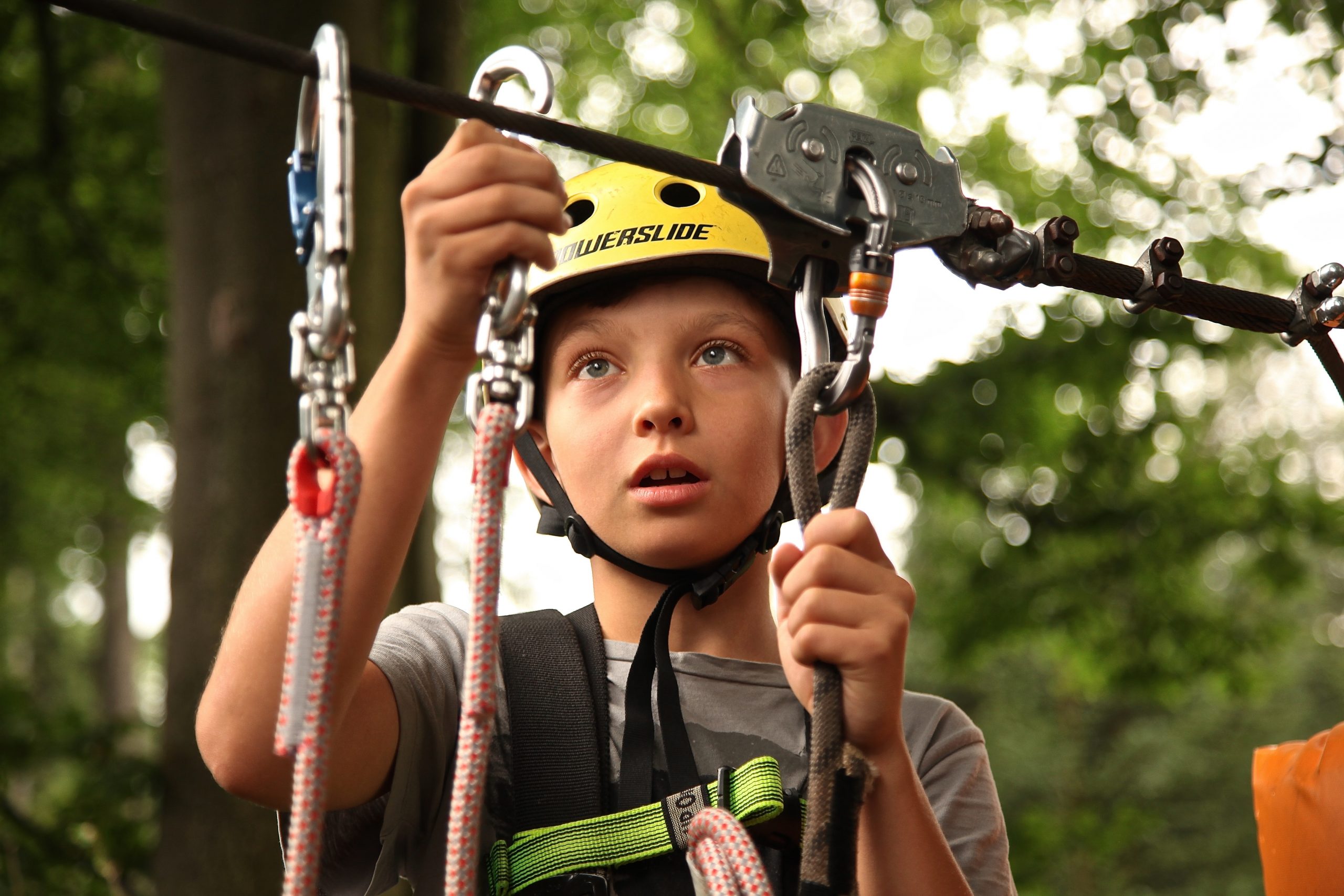 Child doing an outdoor activity